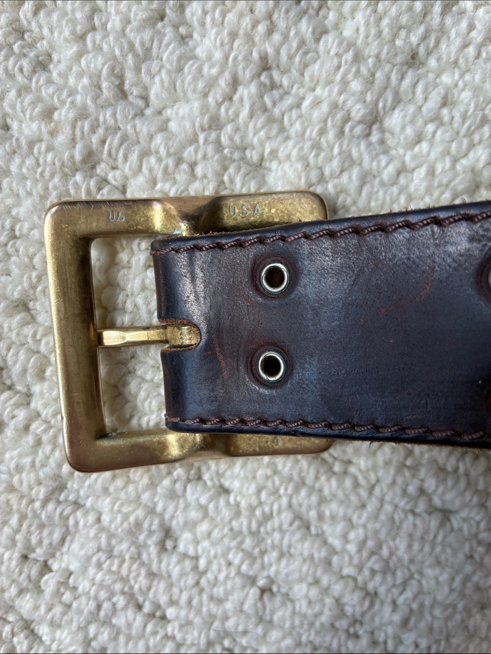 Roots Vintage Women’s Brown Genuine Leather Belt Made Canada 🇨🇦 Size 4 - Picture 5 of 10